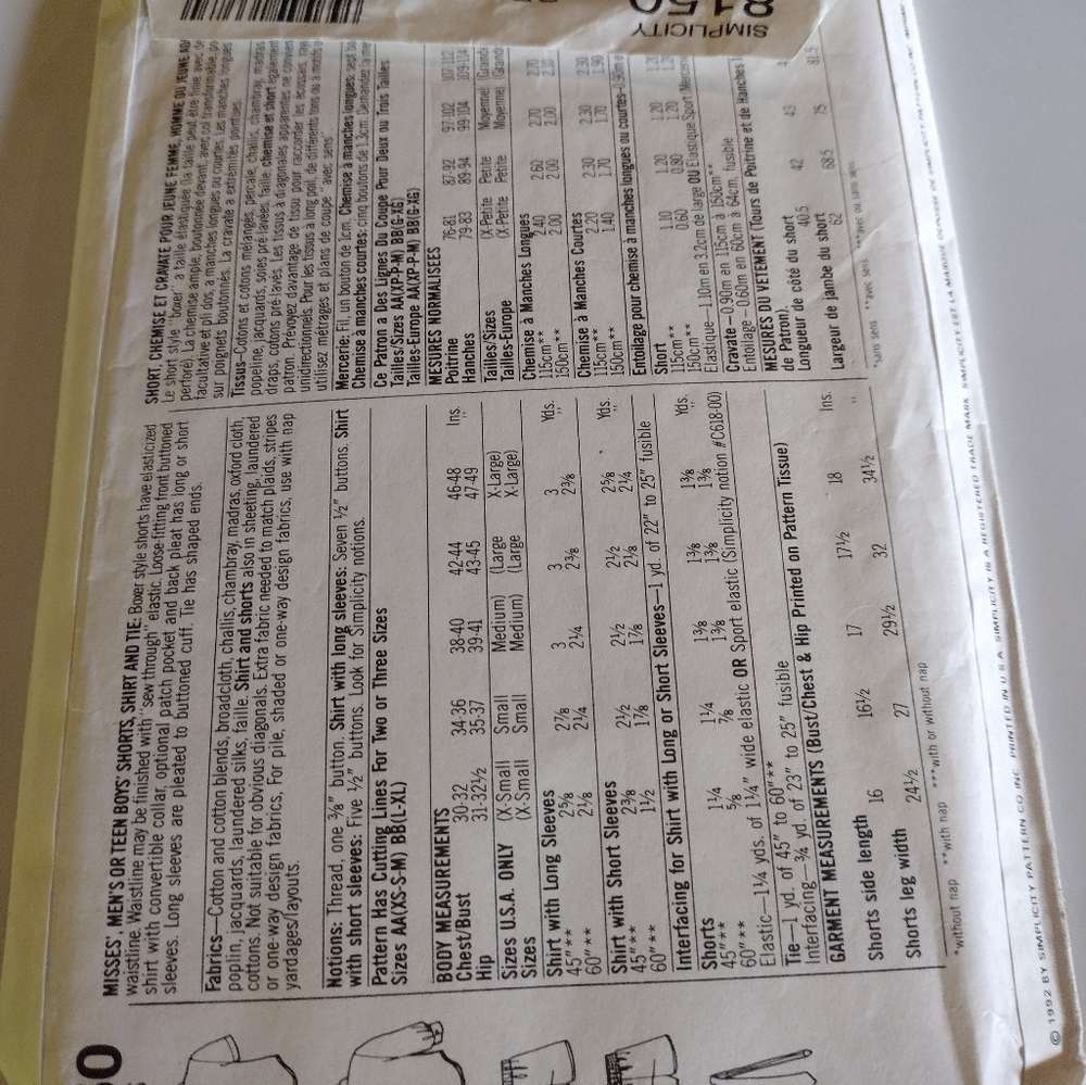Simplicity 8150 sewing pattern. - Picture 2 of 3